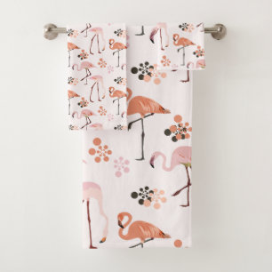 Motif de corail rose Flamant rose
