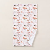 Motif de corail rose Flamant rose (Serviette à main)