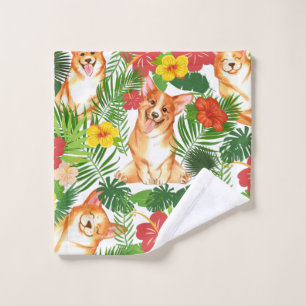 Motif de Corgi mignon souriant