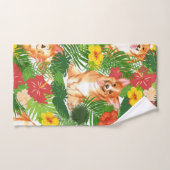 Motif de Corgi mignon souriant (Serviette à main)