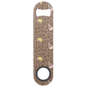 Motif de cornet de crème glacée sur le brun (Dos)