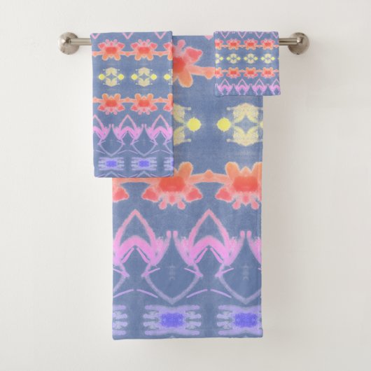 Motif de couleur douce avec bleu (En situation)