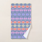 Motif de couleur douce avec bleu (Serviette à main)