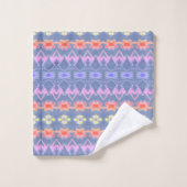 Motif de couleur douce avec bleu (Gant de toilette)