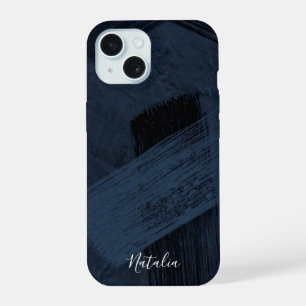 Motif de coup de pinceau bleu abstrait