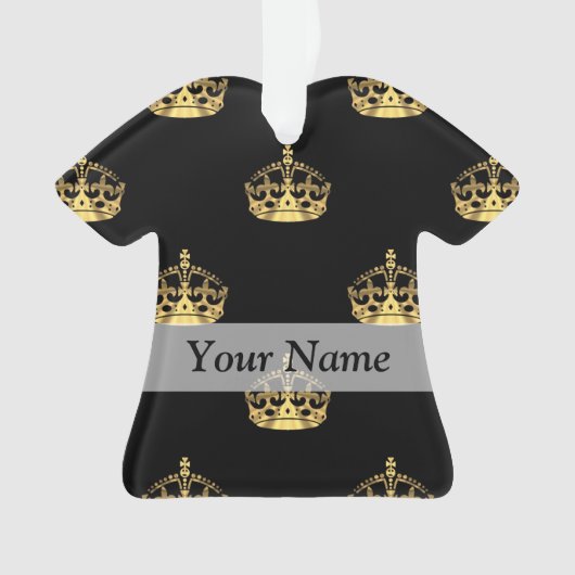Motif de couronne noir et or (devant)