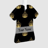 Motif de couronne noir et or (devant)