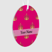 Motif de couronne rose et or (devant)