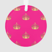 Motif de couronne rose et or (dos)