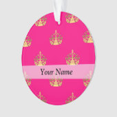 Motif de couronne rose et or (devant)