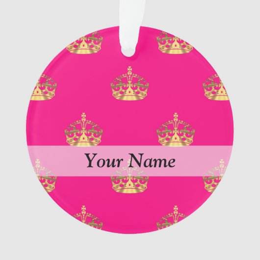 Motif de couronne rose et or (devant)
