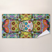 Motif de crânes de sucre (Serviette de bain)