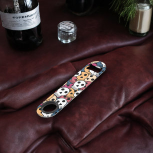 Motif de crânes multicolores