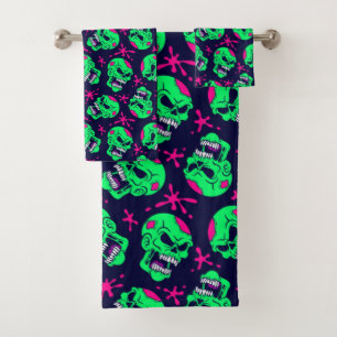 Motif de crânes Neon Zombie