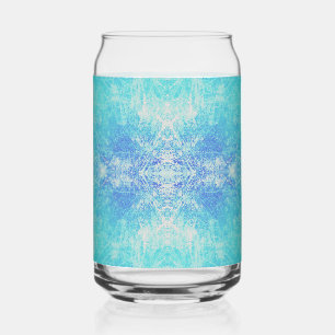 Motif de cristal de glace abstrait turquoise