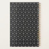 Motif de cube géométrique noir et blanc (Dos)