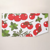 Motif de cuisine sans couture Tomato Basil (Serviette de bain)