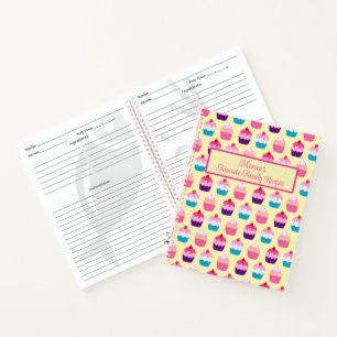 Motif de cupcakes colorés et délicieux sur cahier 