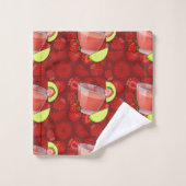 Motif de Daiquiri à la fraise (Gant de toilette)