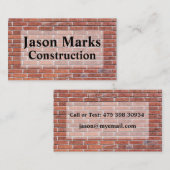 Motif de dalles de briques Mur de maçonnerie Carte (Devant / Derrière)