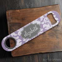 Motif de Damas Vintage violet et gris
