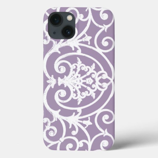 Motif de défilement Lavande Coque-Mate coque iphon (Verso)