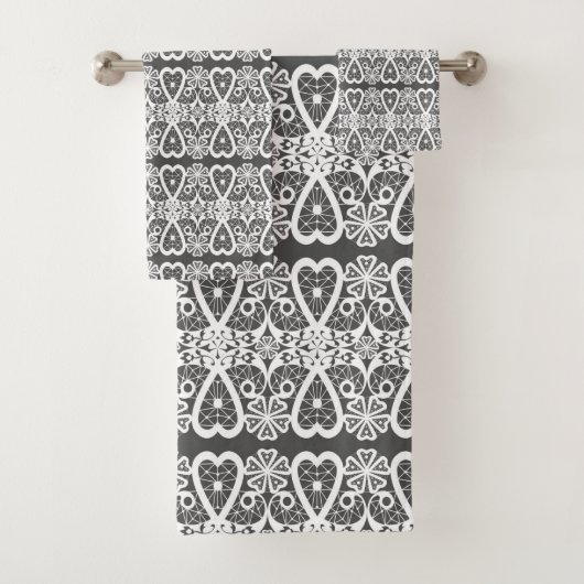 Motif de dentelle grise et blanche (En situation)