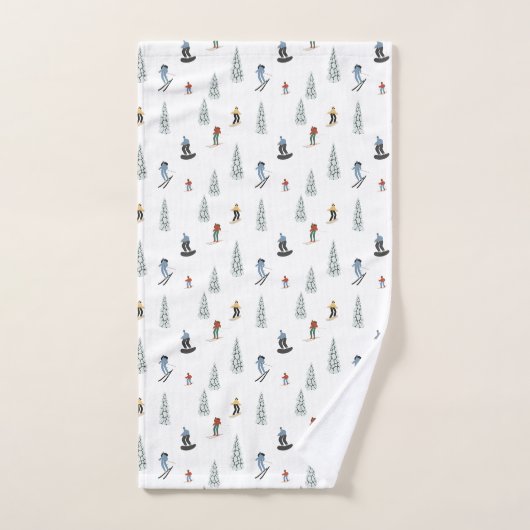 Motif de descente d'hiver (Serviette à main)