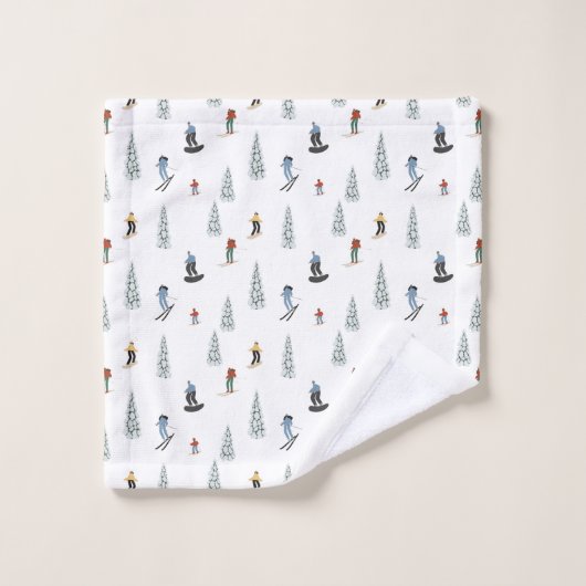 Motif de descente d'hiver (Gant de toilette)