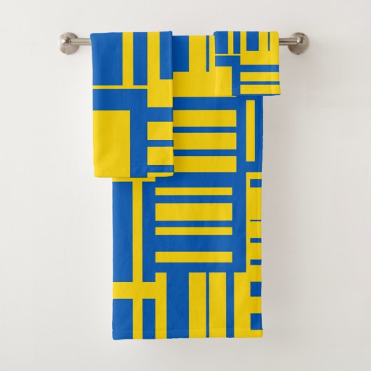 Motif de design de ligne de couleur bleue et jaune (En situation)