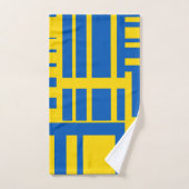 Motif de design de ligne de couleur bleue et jaune (Serviette à main)