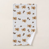 motif de dessin animé de l'ours mignon (Serviette à main)