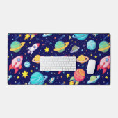 Motif de dessin animé spatial coloré (Clavier et souris)