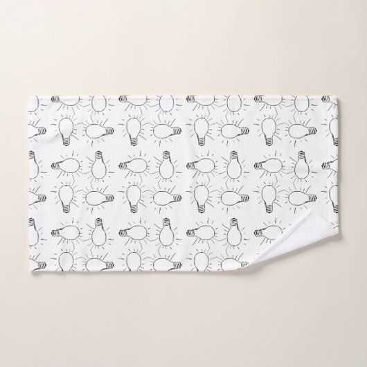 motif de dessin de lampe Abstrait (Serviette à main)