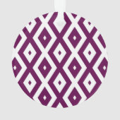 Motif de diamant blanc et violet de prune (dos)