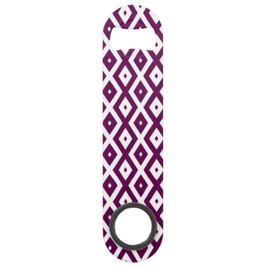 Motif de diamant blanc et violet de prune (Devant)
