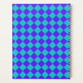 Motif de diamant de Checker Turquoise violet (Dos)