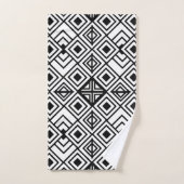 Motif de diamant géométrique noir et blanc (Serviette à main)