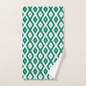 Motif de diamant vert et blanc (Serviette à main)