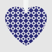 Motif de diamants blancs et de marine (devant)