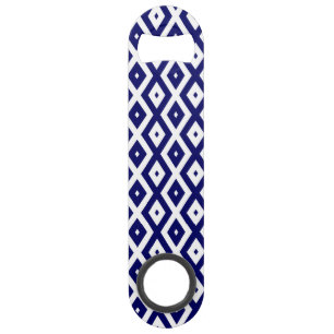 Motif de diamants bleu et blanc de la marine