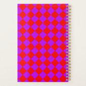 Motif de diamants de Checker rouge violet (Dos)
