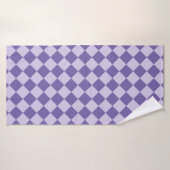 Motif de diamants de Checker Violet (Serviette de bain)