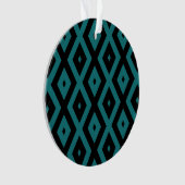 motif de diamants turquoise et noir (devant)
