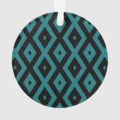 motif de diamants turquoise et noir (dos)
