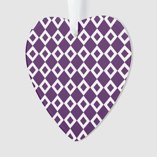Motif de diamants violet et blanc (devant)