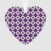 Motif de diamants violet et blanc (devant)