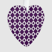 Motif de diamants violet et blanc (devant)