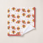 Motif de dinde mignon remerciant coloré (Gant de toilette)