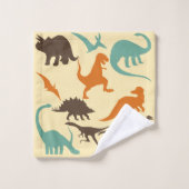 Motif de Dinosaur Silhouette (Gant de toilette)